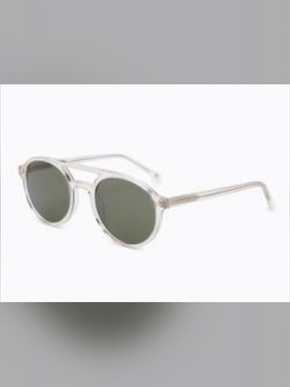 Carolina Lemke Clear Frame Round Sunglasses